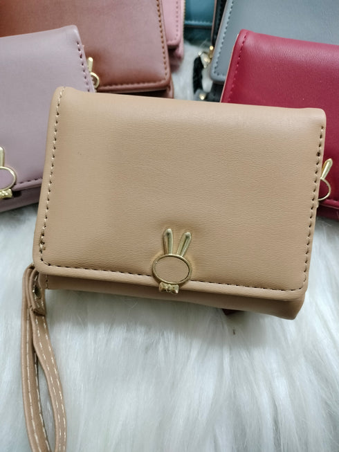 Ladies Bunny Decor Mini Wallet